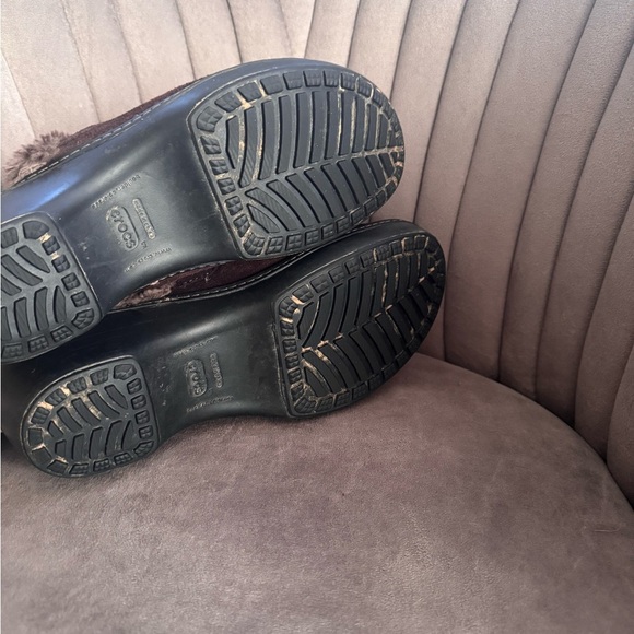 Crocs Cobbler Suede Clogs Brown Women Size 10 - Picture 5 of 6